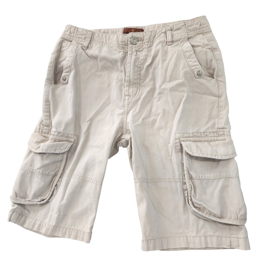 SEVEN 7 for All Mankind‎ BOYS Shorts 14 Cargo Beige Cotton Blend Outdoor